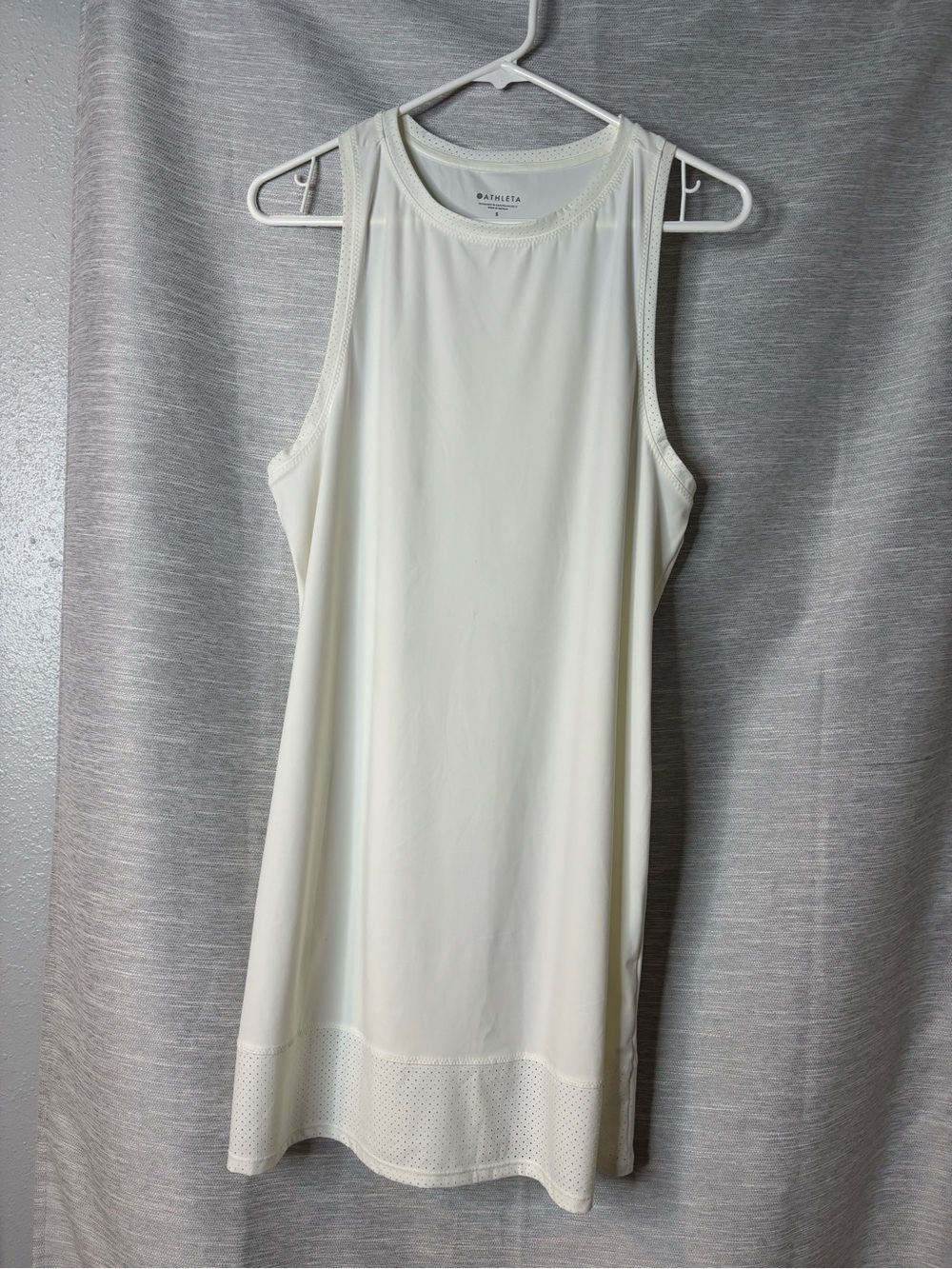Athleta Off-White High-Neck Racerback Active Dress